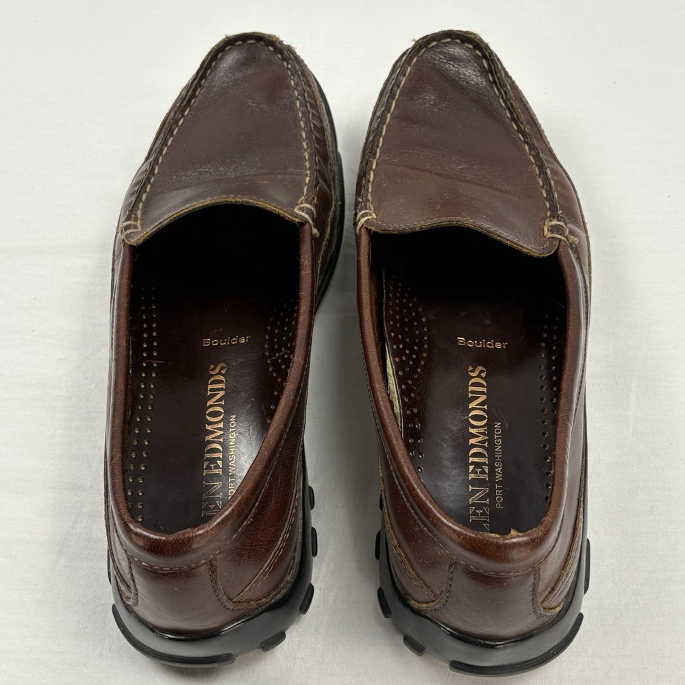 Allen Edmonds Boulder Dark Brown Leather Loafers Slip-On Driving Shoes 8D USA - Picture 9 of 14